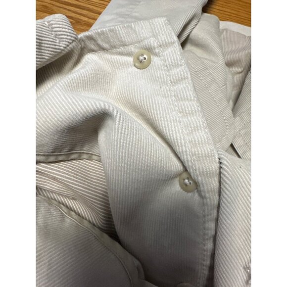 J. Crew Tan Corduroy Button Front Long Sleeve Collared Peplum Back Jacket Size 8 - Picture 7 of 10